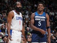 NBA常规赛：登椒33中9快船不敌西部第一 爱德华兹33+9+6单节20分