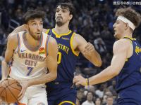 NBA常规赛：霍姆格伦36+10生涯夜雷霆送勇士6连败 亚历山大40分